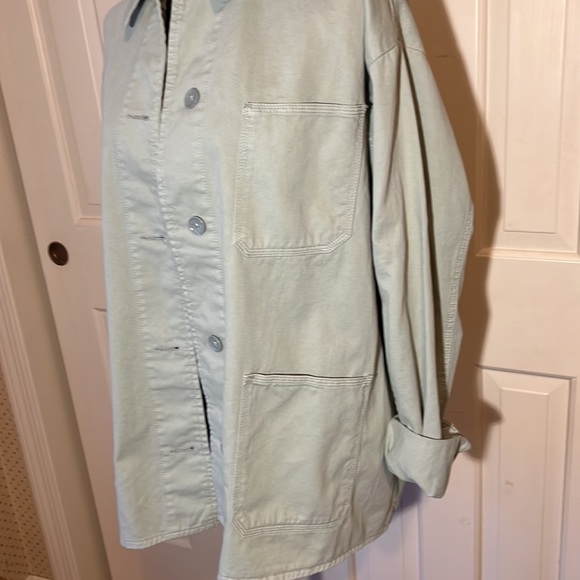 Topshop light green cotton jacket, size 6. EUC - Picture 5 of 9